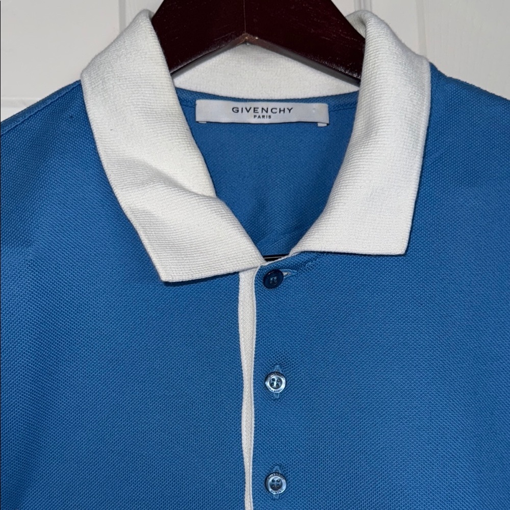 Givenchy Blue and White Polo Shirt